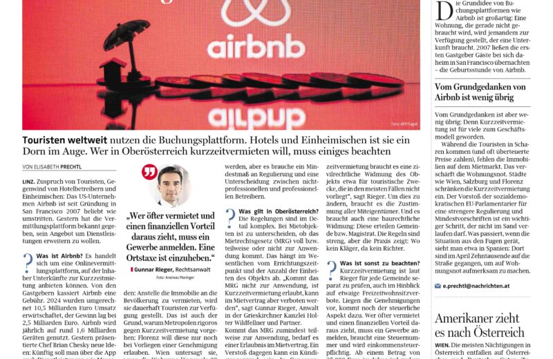 Mag. Gunnar Riegler über airbnb